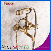 Fyeer Antique Bronze Telephone Bath Shower Mixer Faucet for Wall Mounted